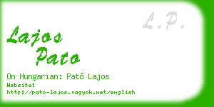 lajos pato business card